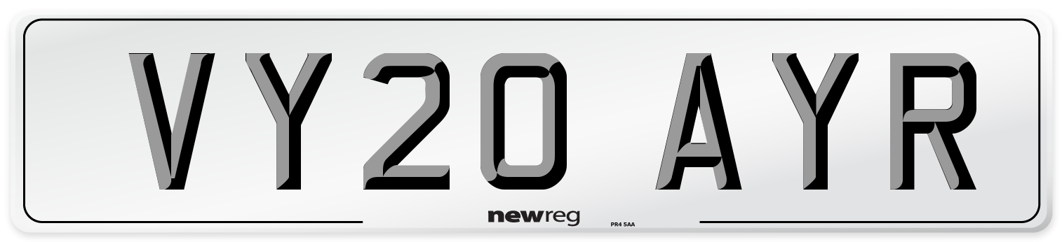 VY20 AYR Number Plate from New Reg